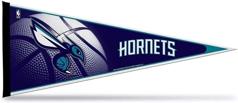 Charlotte Hornets Soft Felt Pennant, Primary Design, 12x30 Inch, Easy To Hang - Image 1 of 1