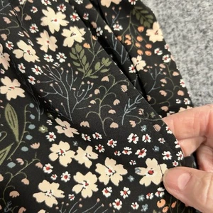 LOFT Drawstring Skirt Floral Knee Length Work Casual Elastic Waist Pockets XL - Picture 1 of 8
