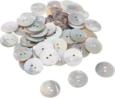 30 Pcs Gray Pearl Button, Mother of Pearl Buttons Set, Pearl Shell Buttons fo... - Image 1 of 4