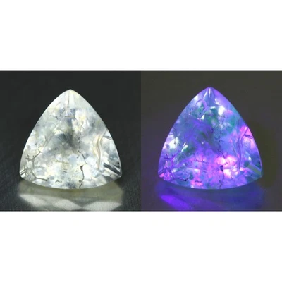 3.08 Cts" Antiguo 100% Natural Sin Tratar Mexicano UV Cambio de Color Ópalo Hialita " Foto 1 de 4