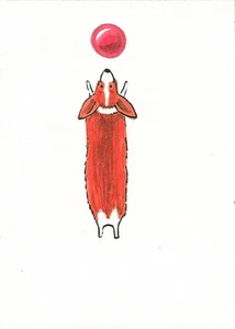 ACEO BUCHSTABE I RYTA DRUCK DES GEMÄLDES PEMBROKE WALISISCHES CORGI ALPHABET SCRAPBOOKING  - Bild 1 von 1