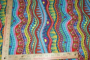 Timeless Treasures Wavey Boho Flower c4814 Fabric Quilting Cotton 1/2 Yd x 44 W - Picture 1 of 3