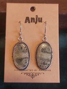 Anju Jewelry ~ Kambaba Jasper Dangle Earrings - Picture 1 of 3