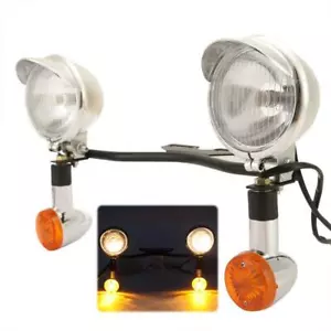 Turn Light Passing Signals Light Bar Kit For Harley Motorcycle - Picture 1 of 12