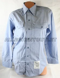 CAMICIA BOYFRIEND-LOOK DONNA SMALL CHAMBRAY blu manica lunga con bottoni nuova con scatola - Foto 1 di 2