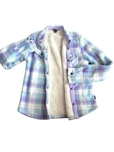 Youth Girl Eddie Bauer Lined Snap Front Flannel Shirt 14/16 - Picture 1 of 6