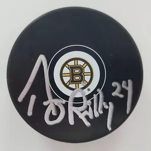 Terry O'Reilly Signed Boston Bruins Logo Hockey Puck "Taz" "Bloody" Legend RAD - Picture 1 of 1