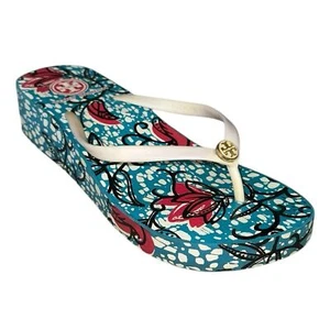 Tory Burch Floral Mid Sandals Womens size 8 - Picture 1 of 10