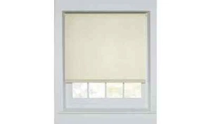 urnished Blackout Roller Blinds - Cream Roller Blind for Windows (W)120cm (L)165 - Picture 1 of 4