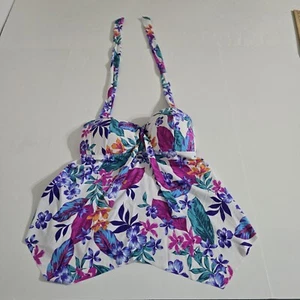 Badeanzüge für alle Tankini Oberteil geblümt Größe 14 neu mit Etikett Blumen tropisch Nylon Elasthan - Bild 1 von 21