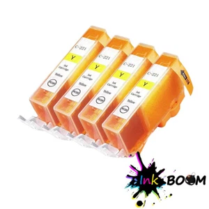 4 Yellow Ink Cartridge for CLI-221 PIXMA IP4700 MP620B MP640 MP980 - Picture 1 of 1
