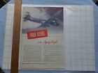 Your Future In The Age Of Flight. 1944 United Airlines Brochure.  Ex Condition
