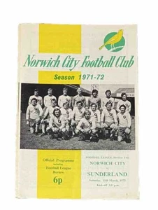 NORWICH CITY V SUNDERLAND - DIVISION ZWEI - 11.3.1972 - Bild 1 von 1