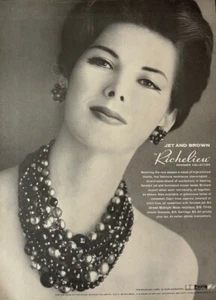 60's Richelieu Jewellery Ad - Jet and Brown by Richelieu - Picture 1 of 1