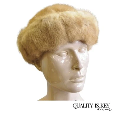 Chapéu de inverno feminino vintage marrom pele de raposa Church Derby - Imagem 1 de 4