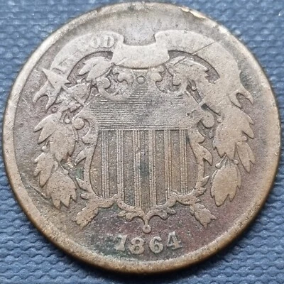 1864 Two Cent Piece 2c Better Grade #66879 - Image 1 of 2