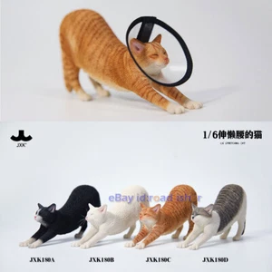 JXK 1/6 Estirante Gato Modelo Animal Figura Creativa Escena Accesorio Decoración Juguetes - Imagen 1 de 33