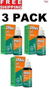 3 x Olbas Oil Inhalant Decongestant Catarrh Colds Blocked Sinus 30ml EXP:-10/24