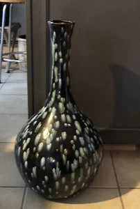 Vintage MCM CIRCA 1979 Huge Floor Vase Glazed Signed! Wow 23.5 " High Stunning  - Picture 1 of 12