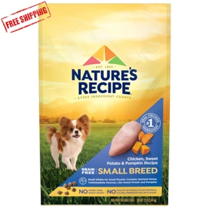 Nature′S Recipe Dry Dog Food Grain Free Small Breed Chicken Potato Pumpkin 12 lb - Picture 1 of 12