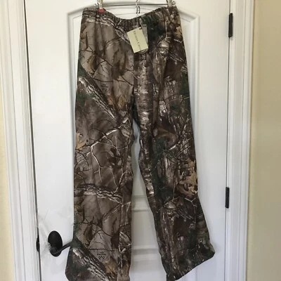 NEW MENS REALTREE HOBBS CREEK CAMO BROWN PANTS WINDPROOF SIZE 3XL POCKETS 2  - Image 1 of 4