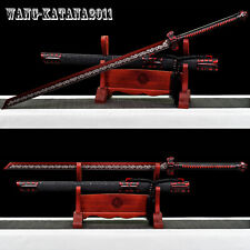 44''Red Dragon Ninjato Broadsword 1095 Steel Straight Ninja Functional Sword