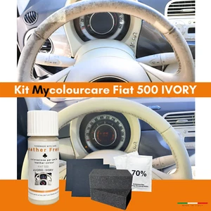 Mycolourcare Set Lederfarbe Reparatur Leder Weiss IVORY Fiat 500 Elfenbeinweiss - Afbeelding 1 van 7