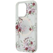 Coach Hardshell Case for MagSafe for iPhone 14 Pro - Floral Purple Bundle