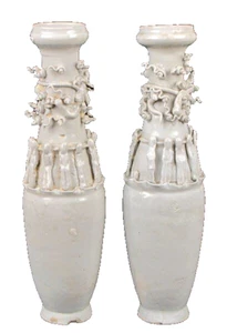 Par de urnas funerarias esmaltadas Qingbai de la dinastía china Song-Sung - Imagen 1 de 10