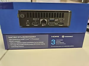 Intel NUC13ANKi7 (Slim Chassis Intel Core i7-1360P) NUC 13 Pro-Kit Mini PC - Picture 1 of 3