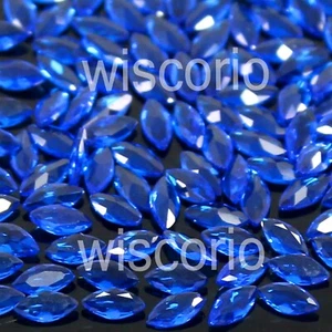 10 Pc Lot Natural Violet Blue Tanzanite 5x2.5 MM Marquise Cut Certified Gemstone - Picture 1 of 6