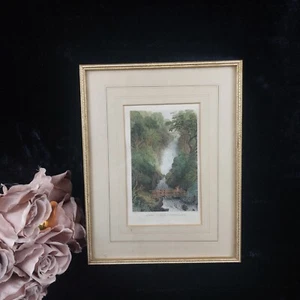 Grabado antiguo 1833 - Airey Force - Cumbria por T. Allom & J.C. Bentley - Imagen 1 de 11