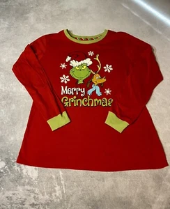 Womens Grinch Long Sleeve Sleep Shirt Merry Grinchmas PajamaChristmas Small 4-6 - Picture 1 of 13