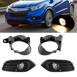 FOR 2019-2021 Honda HRV HR-V Clear Lens Fog Lights Bumper Lamp+Wiring+Switch Set - Picture 1 of 12