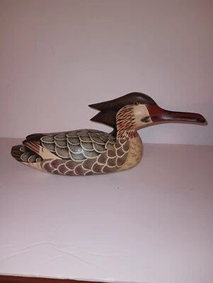 Señuelo de pato de madera tallado a mano vintage.  Excelente condición  Foto 1 de 4