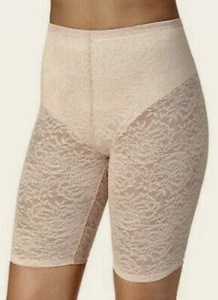 MAIDENFORM Shaping Lace Control Waistline Thigh Slimmer Shorts Womens S M L XL - Picture 1 of 12