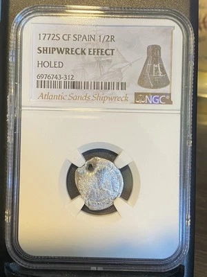 1772S CF SPAIN 1/2 REAL - ATLANTIC SANDS SHIPWRECK RECOVERY - Image 1 of 4