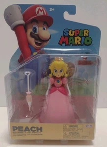 Modellino Jakks Pacific Nintendo Super Mario Princess Peach con ombrello 4" - Foto 1 di 4