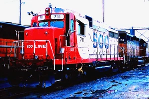 ORIGINAL KODACHROME SLIDE SOO LINE GP-30 #711 BENSENVILLE, IL SEPTEMBER 1986 - Picture 1 of 1