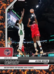 2025 Panini Instant WNBA #92 Aliyah Boston Career High 31 pts Magma 1/1 Presale - Bild 1 von 2