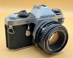 Pentax ME Super fotocamera reflex pellicola 35mm + obiettivo SMC 50mm f/2 - testata e funzionante - Foto 1 di 21