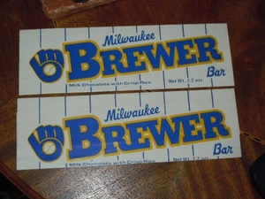Milwaukee Brewers MILWAUKEE BREWER BAR Wrappers.  Lot of Two.  Vintage 1982! - Picture 1 of 7