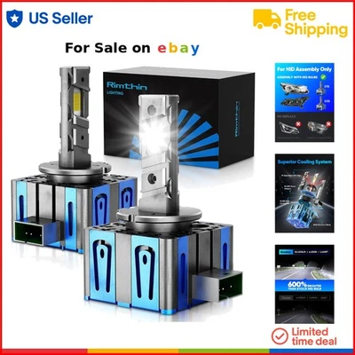 LED Bulbs D3S D3R 30000LM Cool White Xenon Replacement Car Light 2 Pack - Image 1 of 4