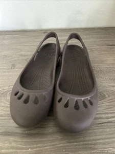 Crocs Kadee Ballet Flats Comfort Slip-On Shoes Brown Women's Size 10 Brown - Picture 1 of 5