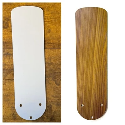 1 Harbor Breeze Replacement Ceiling Fan Blade for 42" White & Wood Grain 2 Sides - Image 1 of 4