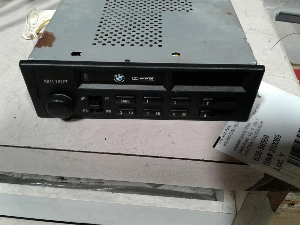 Equipo de audio radio casete con banda meteorológica compatible con 87-88 BMW 325e 957947 Foto 1 de 4