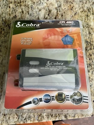 Cobra CPI 480 400-Watt Power Inverter w/ USB Port 12V Dual AC Outlet - Image 1 of 2