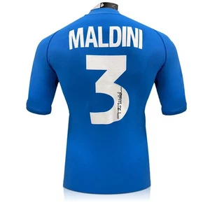 Camiseta de fútbol local original firmada por Paolo Maldini 2000-01 Italia (con etiquetas) - Imagen 1 de 4