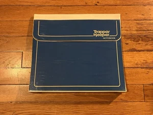 VINTAGE 1980s Trapper Keeper Blue 1" 3 Ring Binder & Original Folder - Picture 1 of 7