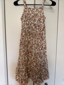 Girl Old Navy Sundress Medium Size 8 Floral Midi Length - Picture 1 of 7
